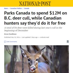 Cull of Wildlife in BC $1.2 million dollars